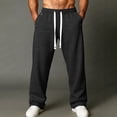 thumbnail image 1 of Elvqul Sweatpants with Pockets for Men Elasitc Waist Atheletic Pants Drawstring Workout Lightweight Running Mens Pants Open Bottom, 1 of 7