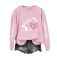 thumbnail image 1 of Elvqul Sweatshirt for Women Pullover Long Sleeve Sweatshirts Crewnecks Graphic Casual Pink Comfy Ladies Hoodies Hoodless, 1 of 4