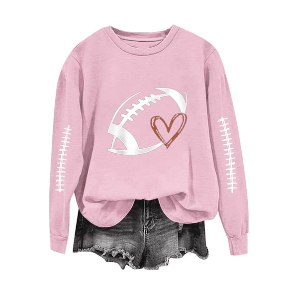 Elvqul Sweatshirt for Women Pullover Long Sleeve Sweatshirts Crewnecks Graphic Casual Pink Comfy Ladies Hoodies Hoodless