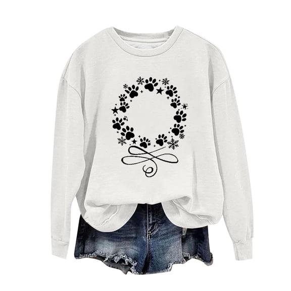 Elvqul Sweatshirts for Women Graphic Loose Long Sleeve Sweatshirts Fashion Crew Neck Hooded Spring Girls Tops Fashion