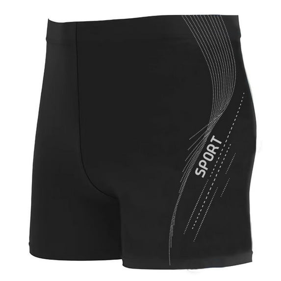 Elvqul Swimming Trunks Men Big Men Print Soft Pull on Gray Swimsuit Quick Dry Mens Trunks