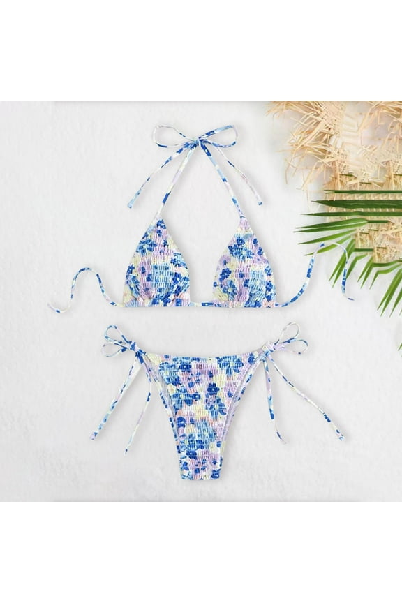 Swimsuits for Women High Waisted Racertback Bathing Suits Summer Modest 2 Piece Split Womens Bikini Sets