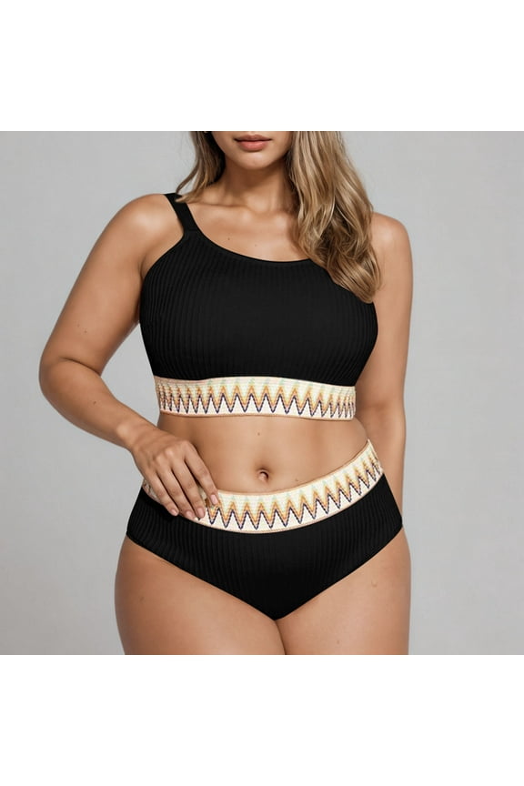 Swimsuits for Women Summer Bathing Suits Two Piece Split Modest Solid Juniors Bikini Sets Racertback