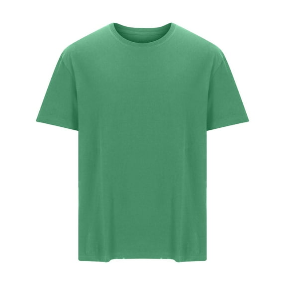 Elvqul T Shirts for Men Stylish T-Shirts Short Sleeve Pullover Mint Green Solid Everyday Crew Neck Mens Shirts