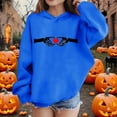 thumbnail image 1 of Elvqul Teen Girls Oversize Sweatshirts Blue Pullover Hooded Loose Graphic Kids Sweaters for Girls Comfy, 1 of 9