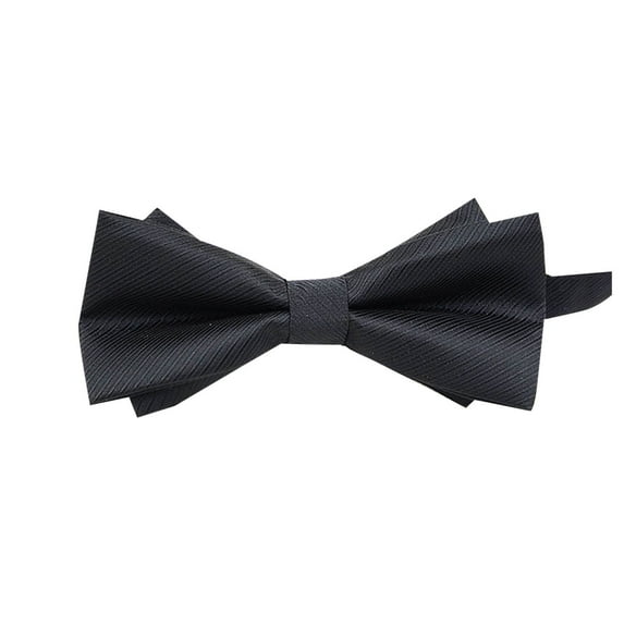 Elvqul Tie Men Wedding Solid Color Formal Club Dark Gray Business Bow Tie