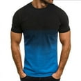 thumbnail image 1 of Elvqul Tops for Men Big and Tall Crew Neck Tees Gradient Summer, 1 of 4
