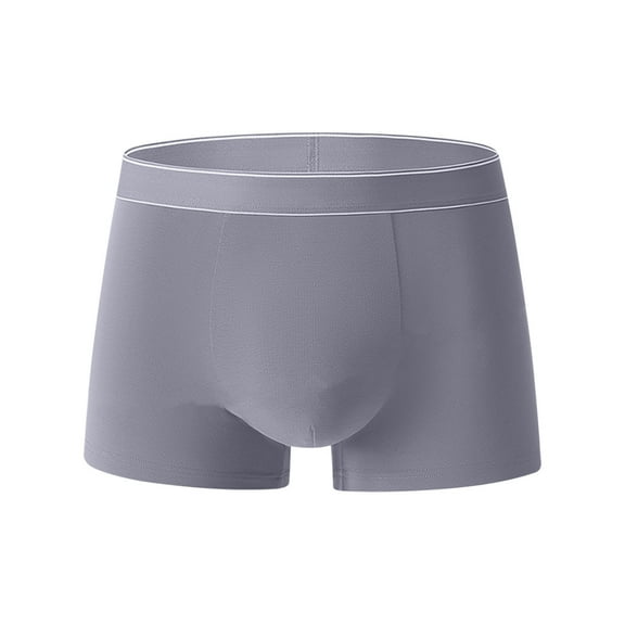 Vetsdori Underwear for Men Solid Soft Pull-On Boxers Fashion Mens Underwear Gray