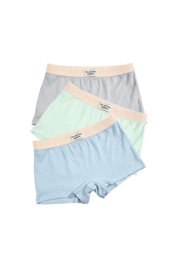 Underwear for Women Black Boyshorts 3 Pack Briefs Elastic Cotton Breathable Womens Boxers Soft