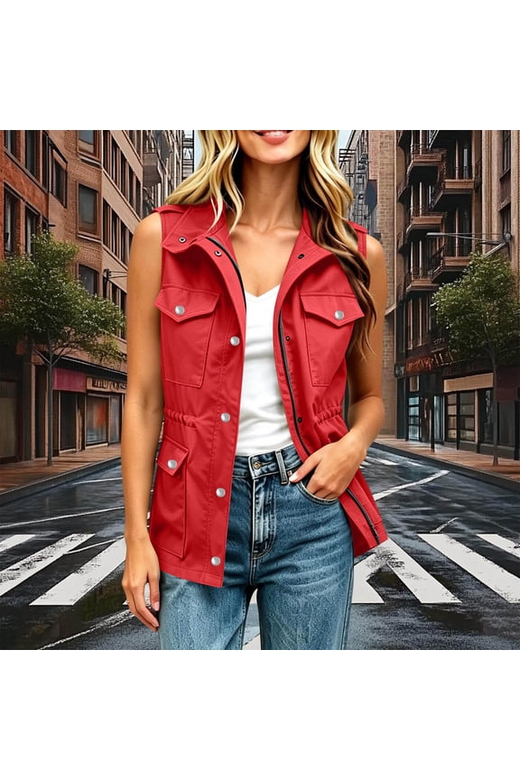 Vest Drawstring Casual