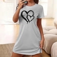 thumbnail image 1 of Elvqul Women's Nightgowns on $7.00 Womens Loungewear Pull on Short Sleeve Gray Short Nightgowns, 1 of 7