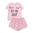 thumbnail image 1 of Elvqul Women's Pajamas 2 Piece Set Pink Stretchy Women Pajamas Tops and Shorts, 1 of 6