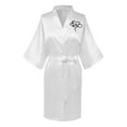 thumbnail image 1 of Elvqul Women's Robes on Sale or Women's Silk Satin Robes for Sleeping Valentine's Day White Robe, 1 of 3