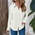 thumbnail image 1 of Hipattires Womens 100%Cotton Jackets Outerwear Pocket Blouse Button-Down Casual Tops for Women Light, 1 of 6