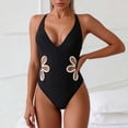 thumbnail image 1 of Elvqul Womens Bathing Suits Summer Cutout Swimsuits One Piece Monokini for Ladies, 1 of 6