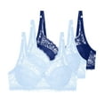 thumbnail image 1 of Elvqul Womens Breathable Bras,Bra for Women,Push up 3 Pack Plus Size Underwire Oversized Lightweight,Size 42C, 1 of 6