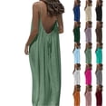thumbnail image 1 of Elvqul Womens Cami Dresses Pullover Dresses Crewneck Long Sleeveless Summer Dresses for Women, 1 of 9
