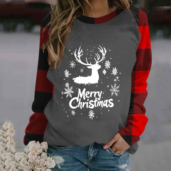Elvqul Womens Christmas Sweatshirts