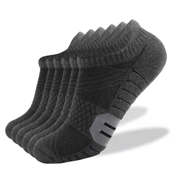 Elvqul Womens Cotton Socks 6 Pairs Mid-Calf Solid