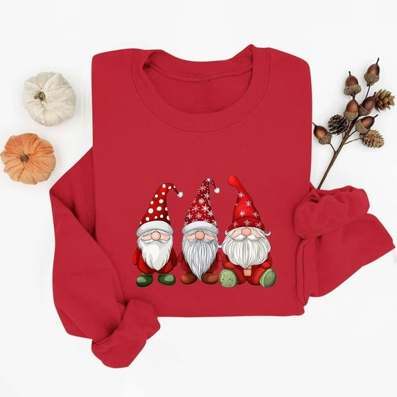 Elvqul Womens Crewneck Sweatshirts Long Sleeve Tops Casual Retro Holiday Sweatshirts for Women