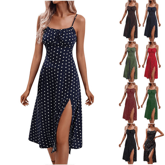 Elvqul Womens Dresses Plain Slip Dress Fashion Mini Dresses Sleeveless Blue Summer Casual Dresses