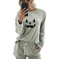 thumbnail image 1 of Elvqul Womens Fall Pajamas Halloween Loungewear Winter Halloween Long Sleeve Pajamas Set for Women Going Out, 1 of 2
