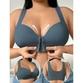 thumbnail image 1 of Elvqul Womens Full Coverage Bras Bra Front Closure Plus Size Blue Bras for Juniors Everyday, 1 of 5