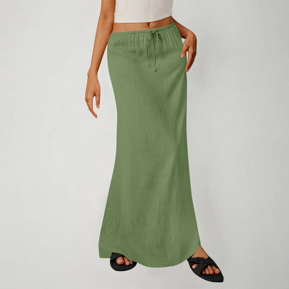 Elvqul Womens Green Skirts