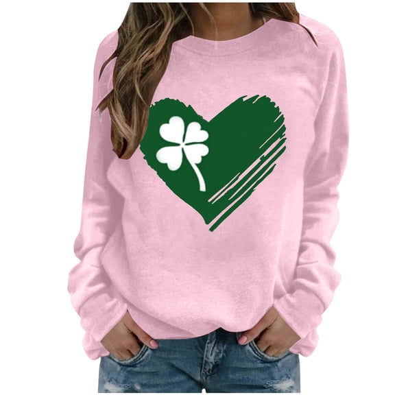 Elvqul Womens Hoodies Sweatshirts Crew Neck Sweatshirts Loose Daily Print Fashionable Long Sleeve Tops for Couple Spring