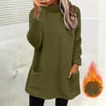 thumbnail image 1 of Elvqul Womens Jacket with Pockets Thermal Outerwear Sweaters Warm Long Sleeve Coat for Women, 1 of 8