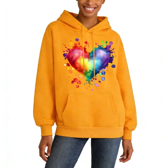 Elvqul Womens Long Sleeve Hoodies Hooded Shirts Valentine's Day Pullover Hooded Hoodies for Women Lightweight