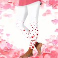 thumbnail image 1 of Elvqul Womens Love Heart Print Pants Lightweight Leggings Valentines Baggy Yoga Trousers for Women Winter, 1 of 9