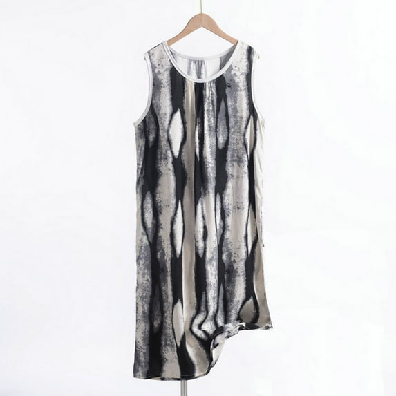 Elvqul Nightgowns for Women Under $5.00 Sleeveless Womens Long Sleepwear Black Nightgowns