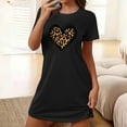thumbnail image 1 of Royisotas Womens Nightgowns Plus Size Sleepwear Summer Black CrewNeck Loungewear for Womens ShortSleeve, 1 of 5