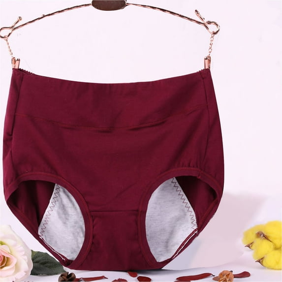 Elvqul Womens Panties Wine Leak Proof Menstrual Underwear Womens Briefs Size 11 Seamless Panties