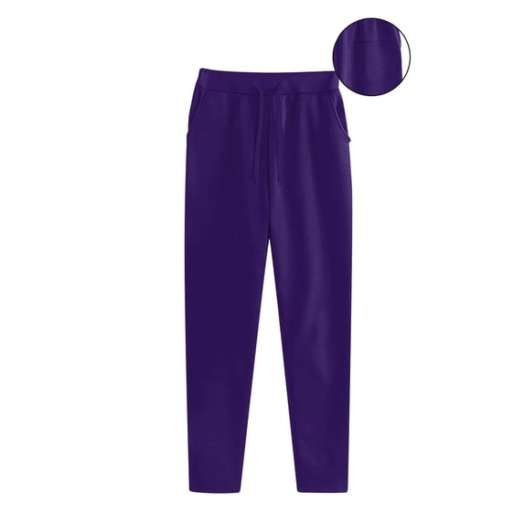Elvqul Womens Pants Lightweight Sweatpants with Pockets Solid Elastic Waist Winter Loose Bottoms for Women Large Size
