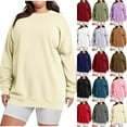 thumbnail image 1 of Elvqul Womens Plus Siz Tops Winter Long Sleeve Causal Crewneck Loose Sweatshirts for Women Loose, 1 of 7