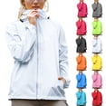 thumbnail image 1 of Vetsdori Womens Rain Jackets Lightweight with Hoodie,Trendy Plus Size Outerwear Full Zip Breathable Soft Cardigans Jackets for Women, 1 of 9