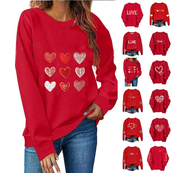 Vetsdori Womens Print Sweatshirts Holiday No Hood Pullover Gray Loose Fall Crew Neck Tops for Women Soft