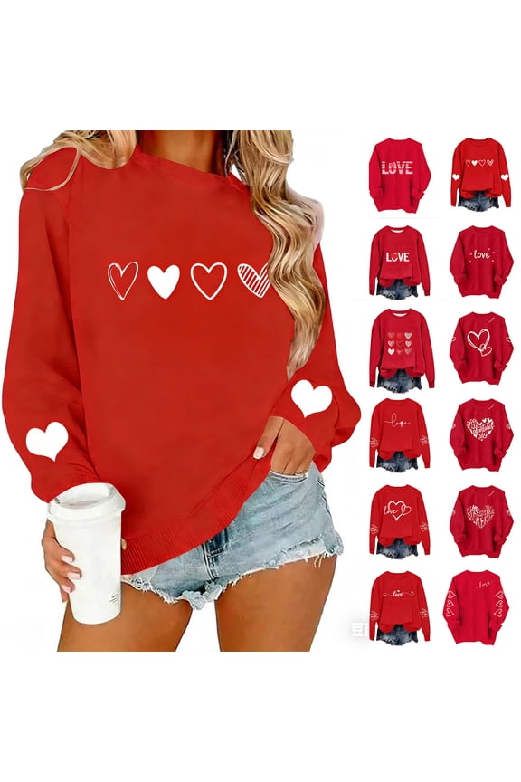 Womens Print Sweatshirts Loose Soft Pullover Green Holiday Trendy Crew Neck Tops for Women No Hood