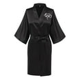 thumbnail image 1 of Elvqul Womens Robe Satin Womens Silk Robe Valentine's Day Long Casual Black Sleepwear Robe, 1 of 3