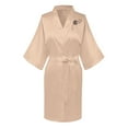 thumbnail image 1 of Elvqul Womens Robe Womens Silk Satin Robe Comfy Yellow Long Bathrobe Robe, 1 of 3
