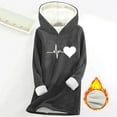 thumbnail image 1 of Elvqul Womens Sherpa Jacket Plus Size Thermal Outerwear Hooded Sweaters Casual Coat for Women, 1 of 3