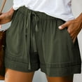 thumbnail image 1 of Elvqul Womens Shorts Sports Summer Oversized Shorts Holiday Multicolor Plain Drawstrings Workwear, 1 of 7