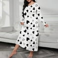 thumbnail image 1 of Elvqul Womens Sleepwear Plus Size Graphic Black Fashion Nightgowns, 1 of 4