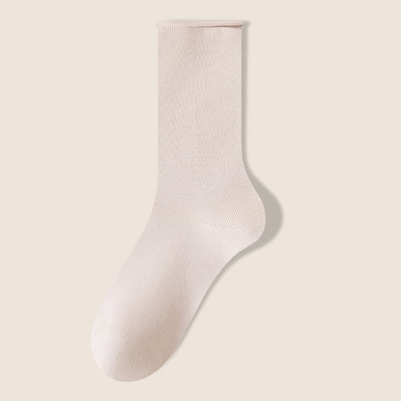 Elvqul Womens Socks Cotton Mid-Calf Solid