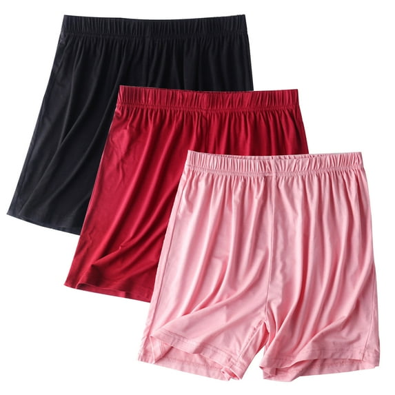 Elvqul Womens Solid Shorts Pink Casual Elastic Waist Oversized Shorts Loose with Pockets Loungerwear Cotton