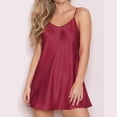 thumbnail image 1 of Royisotas Womens Summer Nightgowns Pajamas Wine Nightshirt for Juniors Sleeveless, 1 of 7