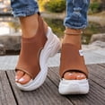 thumbnail image 1 of Elvqul Womens Summer Sandals Walking Platform Wedge Sandals Open Toe Outdoor Beach Dressy Casual Holiday Ankle Strap Shoes for Women, 1 of 9