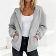 thumbnail image 1 of Elvqul Womens Sweatshirts Hoodies Loose Solid Color Pullover Trendy Tops for Juniors Long Sleeve, 1 of 7